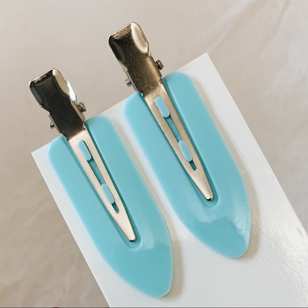 BRAND NEW Glossier Style Light Blue Hair Clips